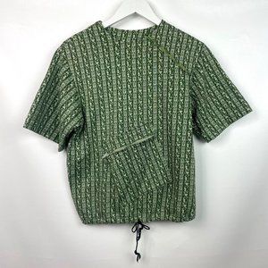 Vintage 60s/70s Handmade Mixed Green Striped Top